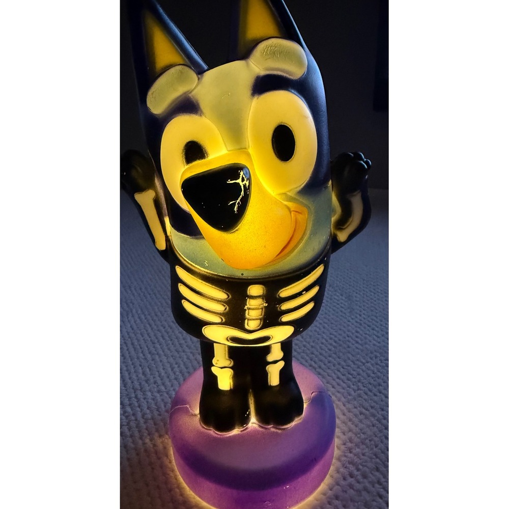 Bluey Skeleton Halloween Shadow Caster Gemmy Light Up Figure BBC Studios